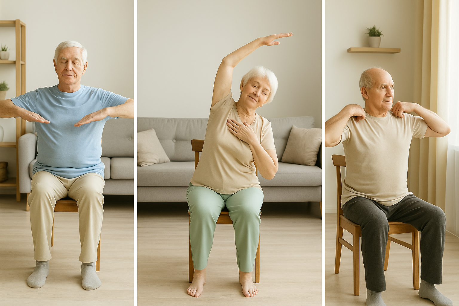 Безопасные упражнения дома для пожилых